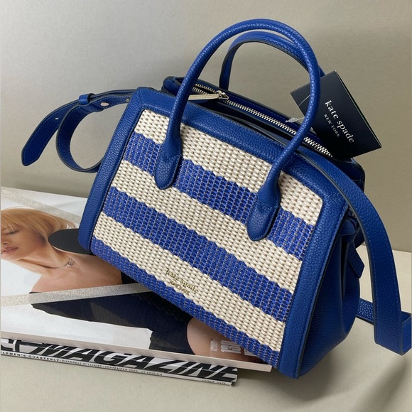 kate spade Handbags - (new+tag) Kate Spade Knott Striped Medium Satchel